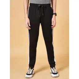 Ajile By Pantaloons Black Cotton Slim Fit Colour Block Sports Joggers-picture-19