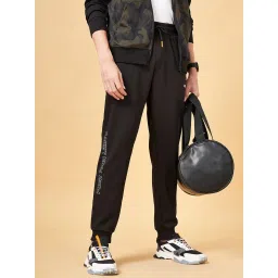 Ajile By Pantaloons Black Cotton Slim Fit Sports Joggers image 4