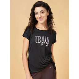 Ajile by Pantaloons Black Graphic Print Sports T-Shirt-picture-38