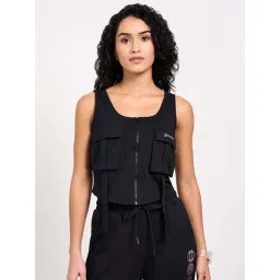 Ajile by Pantaloons Black Plain Top-picture-15