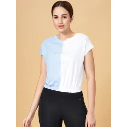 Ajile by Pantaloons Blue & White Cotton Printed Sports T-Shirt-picture-30