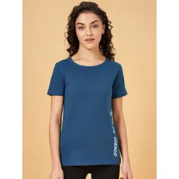 Ajile by Pantaloons Blue Cotton Printed Sports T-Shirt-picture-39