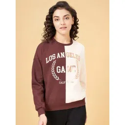 Ajile by Pantaloons Brown & Off-White Graphic Print Sports Sweatshirt-picture-33