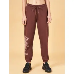 Ajile by Pantaloons Brown Cotton Printed Sports Joggers-picture-28