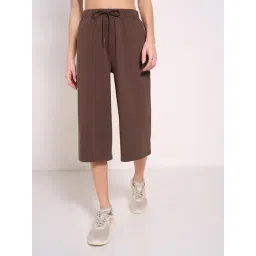 Ajile By Pantaloons Brown Cotton Relaxed Fit Capris-picture-29