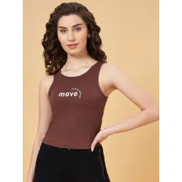 Ajile by Pantaloons Brown Printed Sports Tank Top-picture-14