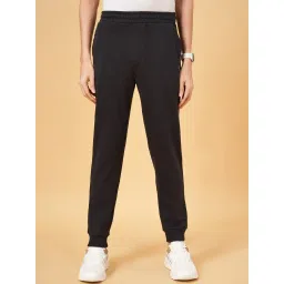 Ajile by Pantaloons Charcoal Black Cotton Regular Fit Joggers image 1