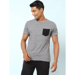 Ajile by Pantaloons Charcoal Grey Slim Fit Lounge T-Shirt-picture-24