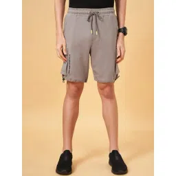 Ajile by Pantaloons Dark Grey Regular Fit Cargo Shorts-picture-24