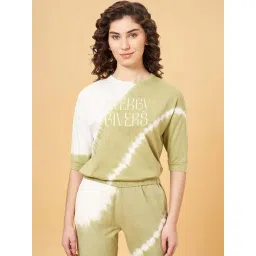 Ajile by Pantaloons Green Cotton Printed Sports T-Shirt-picture-16