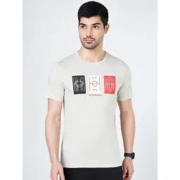 Ajile By Pantaloons Grey Cotton Slim Fit Printed Sports T-Shirt-picture-25
