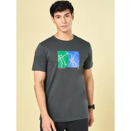 Ajile By Pantaloons Grey Cotton Slim Fit Printed T-Shirt-picture-36