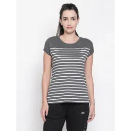 Ajile by Pantaloons Grey Cotton Striped T-Shirt-picture-12