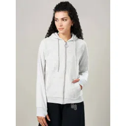 Ajile by Pantaloons Grey Plain Hooded Sweatshirt-picture-41