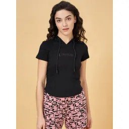 Ajile by Pantaloons Jet Black Cotton Printed Sports T-Shirt-picture-43