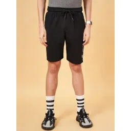 Ajile by Pantaloons Jet Black Cotton Regular Fit Shorts-picture-39