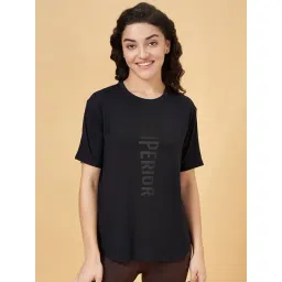 Ajile by Pantaloons Jet Black Printed Sports T-Shirt-picture-16