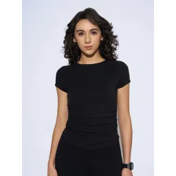 Ajile By Pantaloons Jet Black Slim Fit Top-picture-14