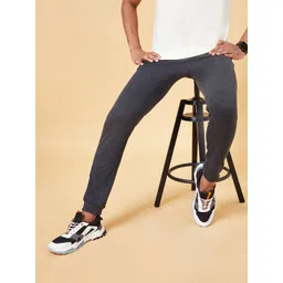 Ajile by Pantaloons Men Black Solid Slim-Fit Joggers-picture-37