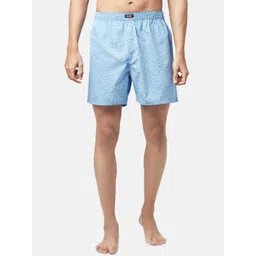 Ajile by Pantaloons Men Blue & White Printed Pure Cotton Boxers-picture-27