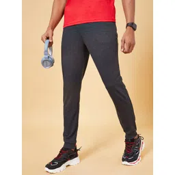 Ajile by Pantaloons Men Charcoal & Black Solid Slim-Fit Joggers-picture-11