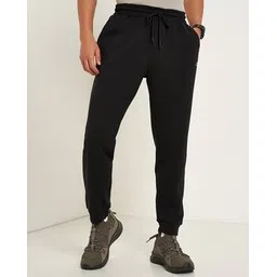 ajile by pantaloons Men Flexi Waist Mid Rise Joggers-picture-12