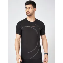 Ajile by Pantaloons Men Typography Applique Slim Fit T-shirt-picture-43