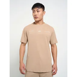 Ajile by Pantaloons Men Typography Printed Round Neck Cotton Relaxed Fit T-shirt-picture-31