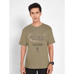 Ajile by Pantaloons Men Typography Printed Round Neck Pure Cotton T-shirt-picture-39