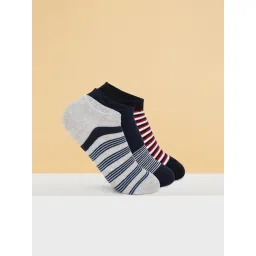 Ajile by Pantaloons Multicolor Cotton Striped Socks Pack of 3-picture-24