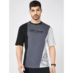 Ajile By Pantaloons Multicolored Cotton Loose Fit Colour Block Sports T-Shirt-picture-23