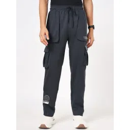 Ajile By Pantaloons Navy Cotton Regular Fit Printed Trackpants-picture-29