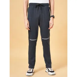 Ajile By Pantaloons Navy Melange Cotton Slim Fit Sports Trackpants-picture-17
