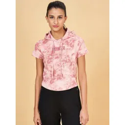 Ajile by Pantaloons Pink Cotton Printed Sports T-Shirt-picture-21