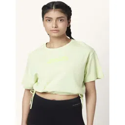 Ajile by Pantaloons Pista Green Cotton Graphic Print Sports Top-picture-47