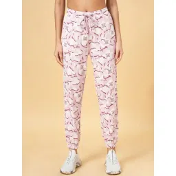 Ajile by Pantaloons Purple Cotton Printed Sports Joggers-picture-30