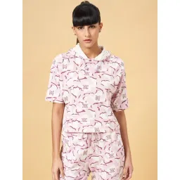 Ajile by Pantaloons Purple Cotton Printed Sports T-Shirt image 1