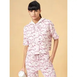 Ajile by Pantaloons Purple Cotton Printed Sports T-Shirt image 4