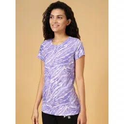 Ajile by Pantaloons Purple Cotton Printed Sports T-Shirt image 3