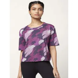 Ajile by Pantaloons Purple Cotton Printed Sports Top-picture-29