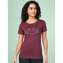 Ajile by Pantaloons Purple Cotton T-Shirt-picture-19