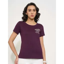 Ajile By Pantaloons Purple Regular Fit Printed Sports T-Shirt-picture-27