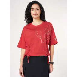 Ajile by Pantaloons Red Plain Top-picture-14