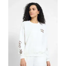 Ajile By Pantaloons Snow White Regular Fit Printed Sweatshirt-picture-10