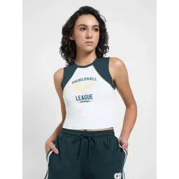 Ajile By Pantaloons Star White Cotton Slim Fit Printed Sports T-Shirt-picture-17