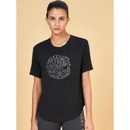 Ajile by Pantaloons Typography Printed Short Sleeves Relaxed Fit Running Sports T-shirt-picture-28