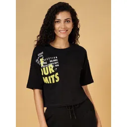 Ajile by Pantaloons Typography Printed Sports Cotton T-shirt-picture-11