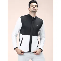 Ajile By Pantaloons White & Black Regular Fit Colour Block Sweatshirt-picture-24