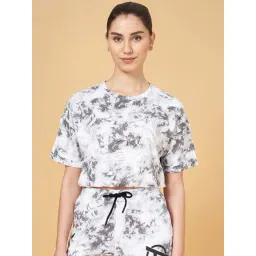 Ajile by Pantaloons White & Grey Cotton Printed Sports T-Shirt-picture-28