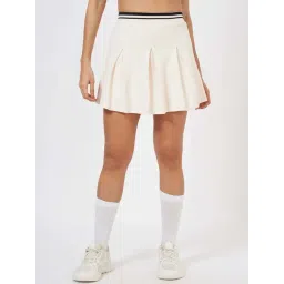 Ajile By Pantaloons White Cotton Flare Fit Skirts-picture-29